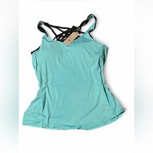 Women's Aqua Strappy Active Wear Top